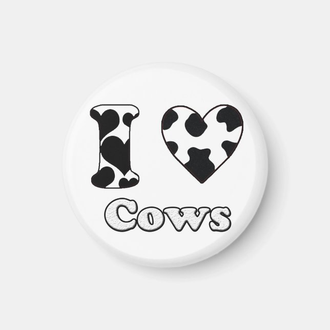 I love Cows Magnet (Front)