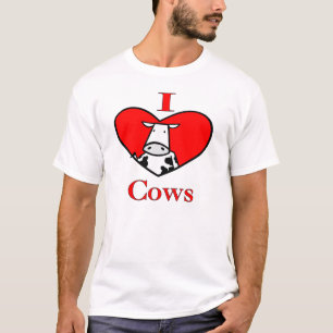 I Love Cows - Red T-Shirt