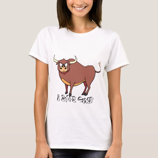 I Love Cows T-Shirt (Front)