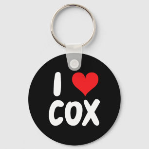I Love Cox - Heart - Name  Key Ring