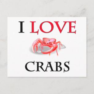 I Love Crabs Postcard