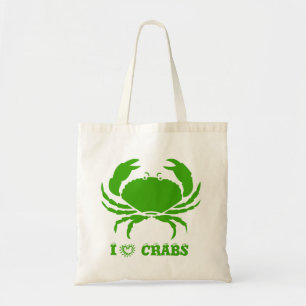 I Love Crabs Tote Bag