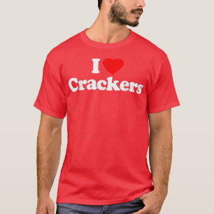 I Love Crackers Heart Funny T-Shirt