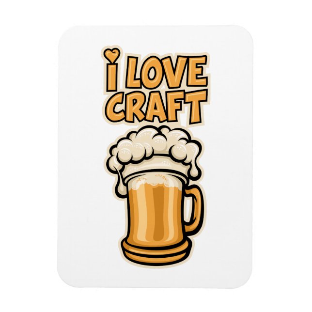 I Love Craft Beer Magnet (Vertical)