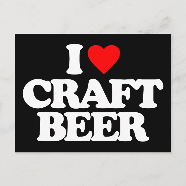 I LOVE CRAFT BEER POSTCARD (Front)