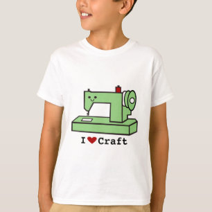 I Love Craft- Kawaii Sewing Machine T-Shirt