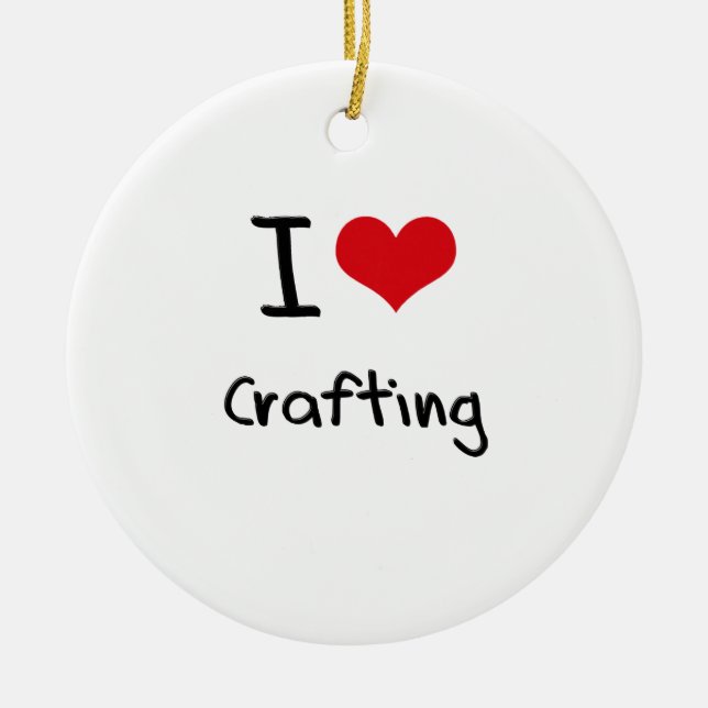 I love Crafting Ceramic Tree Decoration (Front)