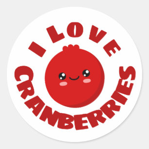 I love Cranberries Classic Round Sticker