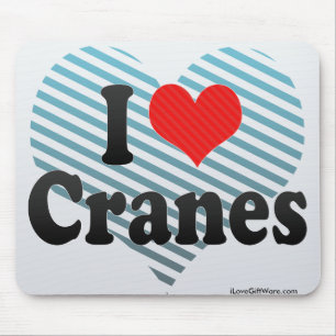 I Love Cranes Mouse Mat