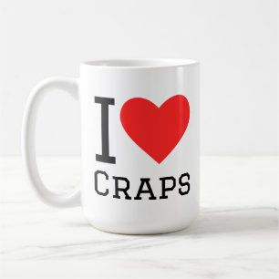 I love craps coffee mug