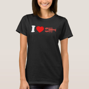I Love Crawfish Crustaceans Crayfish T-Shirt