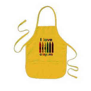 I Love Crayons Apron