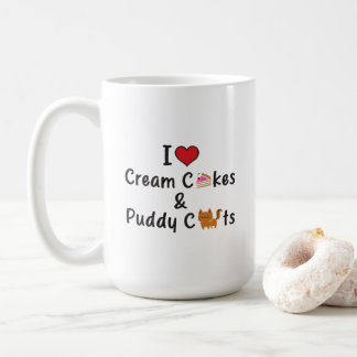 I Love Cream Cakes & Puddy Cats Coffee Mug