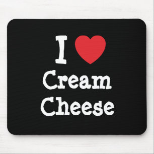 I love Cream Cheese heart T-Shirt Mouse Mat