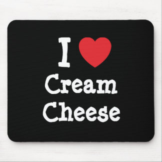 I love Cream Cheese heart T-Shirt Mouse Mat