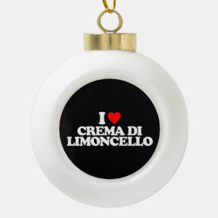 I LOVE CREMA DI LIMONCELLO CERAMIC BALL CHRISTMAS ORNAMENT