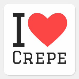 I love crepe square sticker