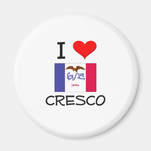 I Love CRESCO Iowa Magnet (Front)