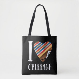 I love cribbage tote bag