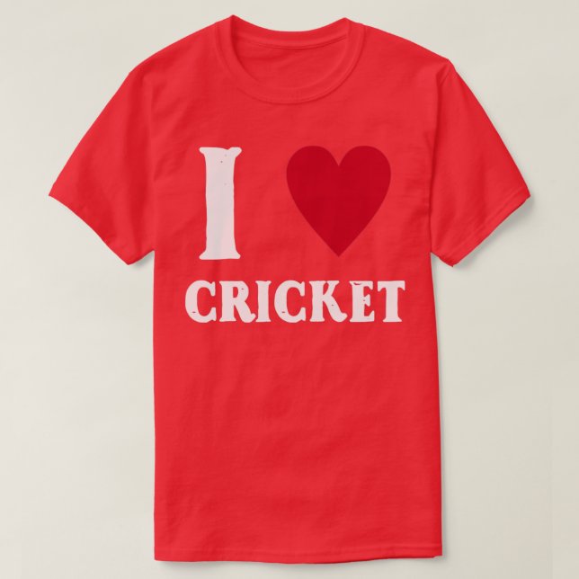 I Love Cricket7  T-Shirt (Design Front)