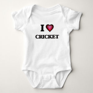 I Love Cricket Baby Bodysuit
