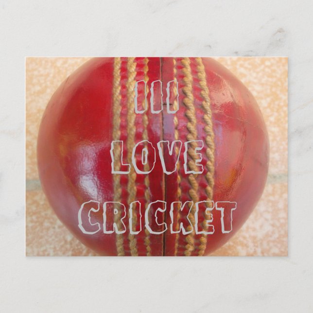 I Love Cricket game Customise Product postcard (Front)