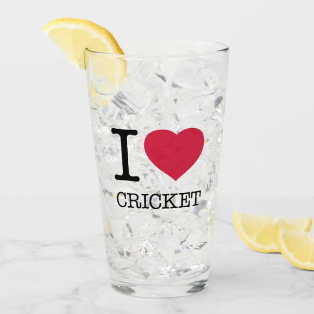 I LOVE CRICKET GLASS (Front Ice)