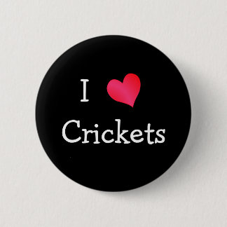 I Love Crickets 6 Cm Round Badge