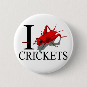 I Love Crickets Buttons