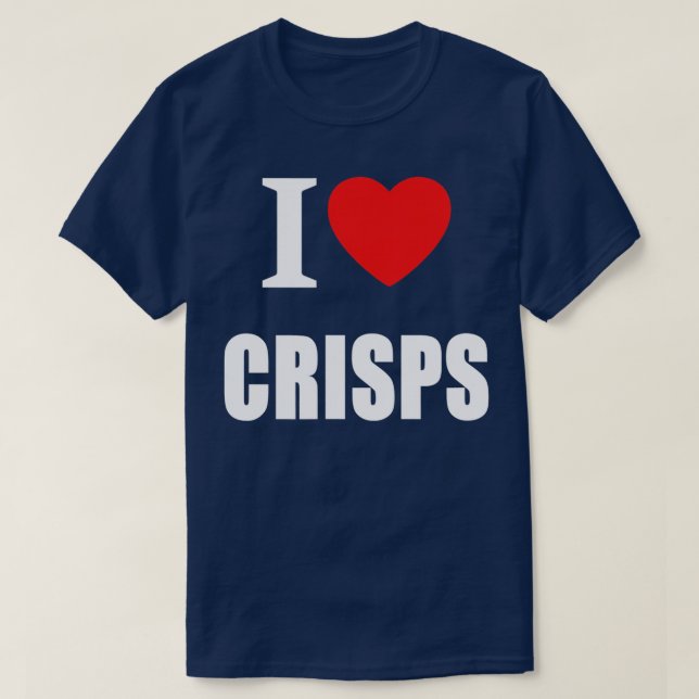I Love Crisps Traditional Ridged Crinkle Men T-Shirt (Design Front)