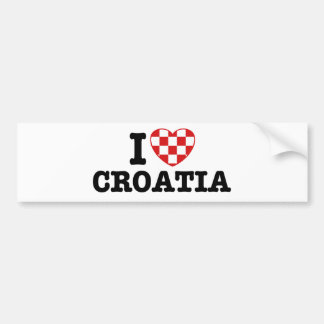 I Love Croatia Bumper Sticker