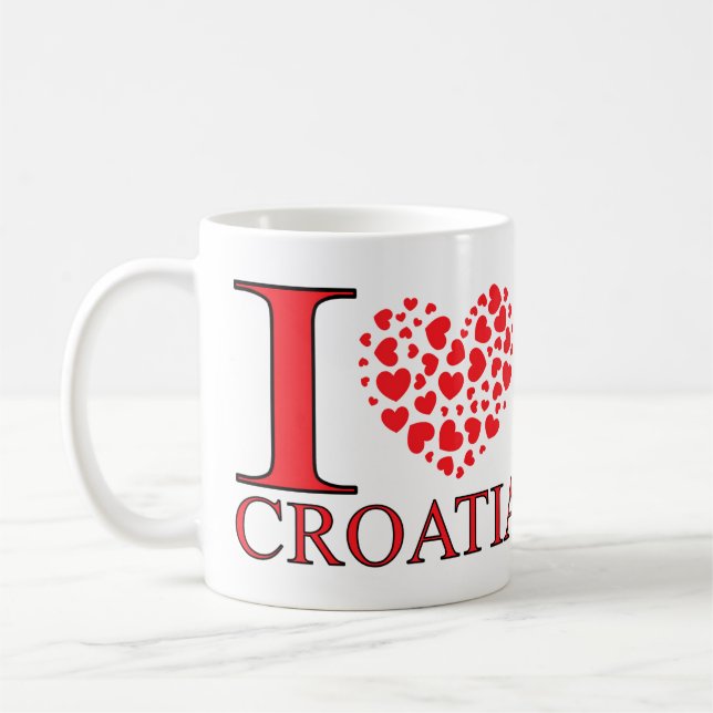 I Love Croatia Coffee Mug (Left)