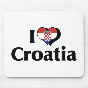 I Love Croatia Flag Mouse Mat