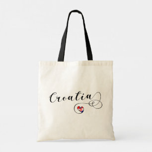 I Love Croatia, Heart, Croatian Tote Bag