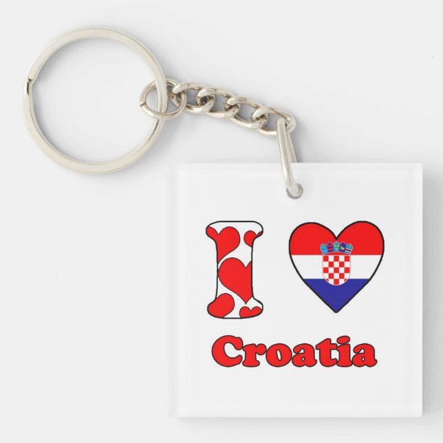I love Croatia Key Ring (Front)