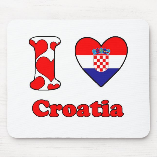 I love Croatia Mouse Mat (Front)