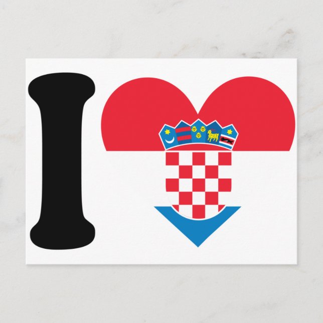 I Love Croatia Postcard (Front)