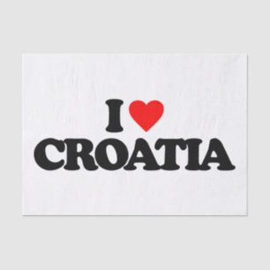 I LOVE CROATIA TISSUE PAPER