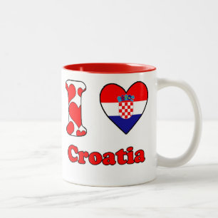I love Croatia Two-Tone Coffee Mug