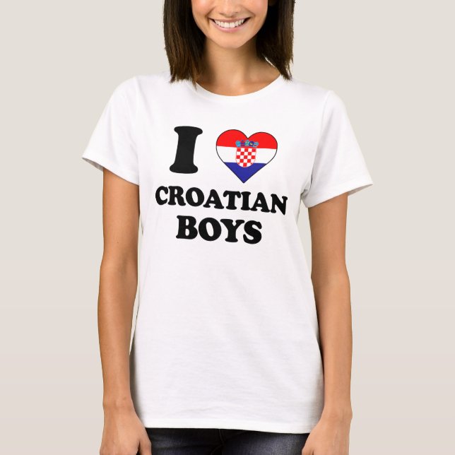 I love Croatian Boys T-Shirt (Front)