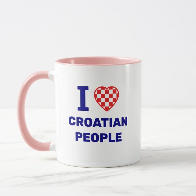 I Love Croatian People Mug (Left)