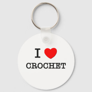 I LOVE CROCHET KEY RING