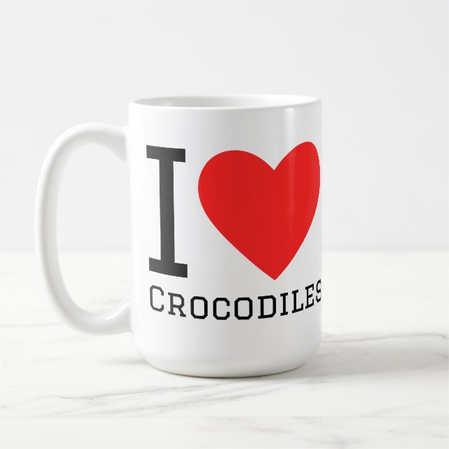 I love crocodiles coffee mug (Left)
