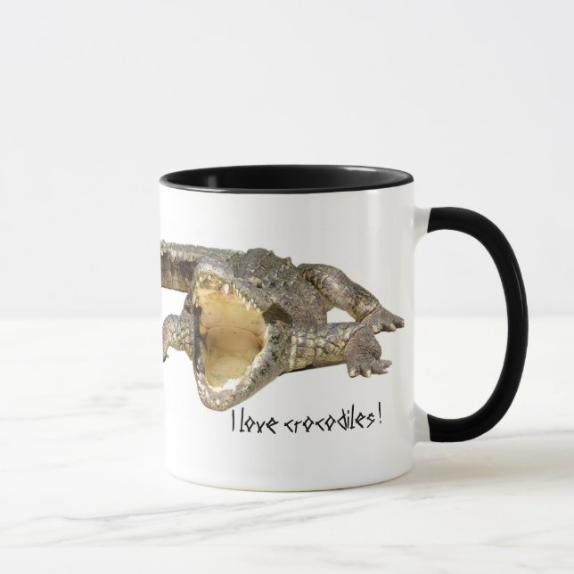 I love crocodiles ! mug (Right)