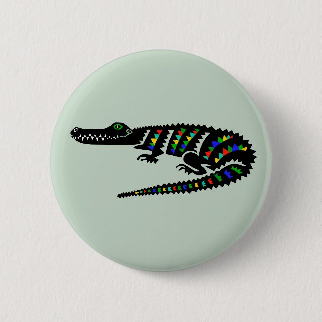  I love CROCODILES- Reptile - Wildlife - Nature 6 Cm Round Badge (Front)
