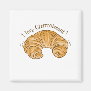 I LOVE CROISSANT, CROISSANT BISCUIT FOOD MAGNET