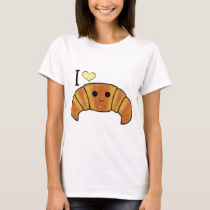 I love croissant funny quotes bakery pastries art T-Shirt