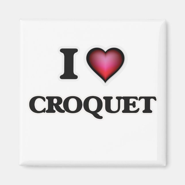 I Love Croquet Magnet (Front)