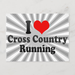 I love Cross Country Running Postcard