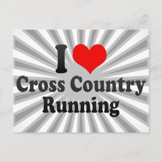 I love Cross Country Running Postcard